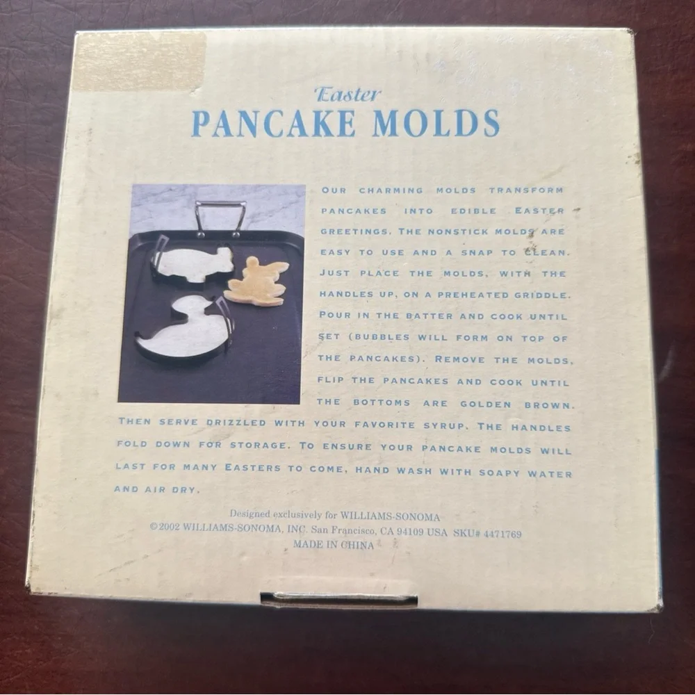 Williams Sonoma Easter Pancake Molds Bunny Duck Chick 2003